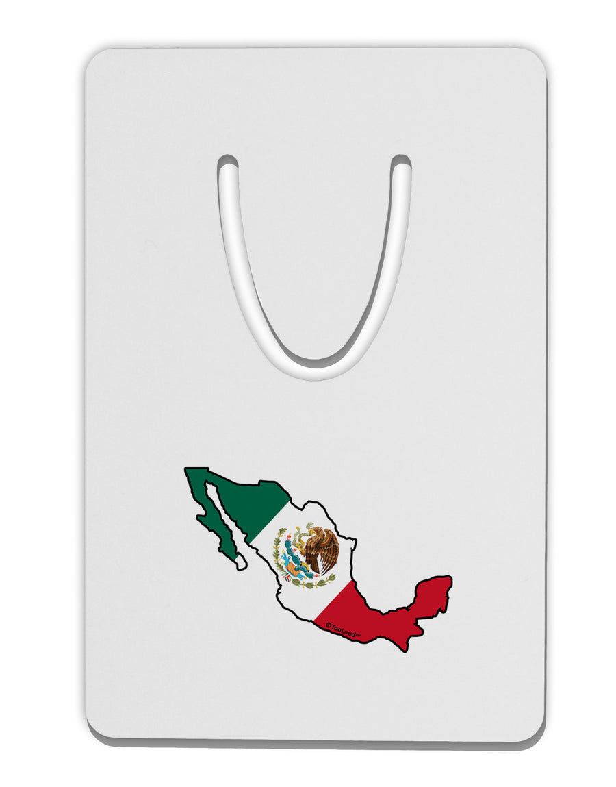 Mexico Outline - Mexican Flag Aluminum Paper Clip Bookmark by TooLoud-Bookmark-TooLoud-White-Davson Sales