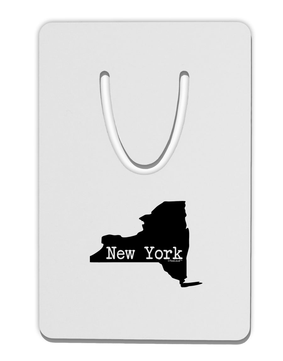 New York - United States Shape Aluminum Paper Clip Bookmark by TooLoud-Bookmark-TooLoud-White-Davson Sales