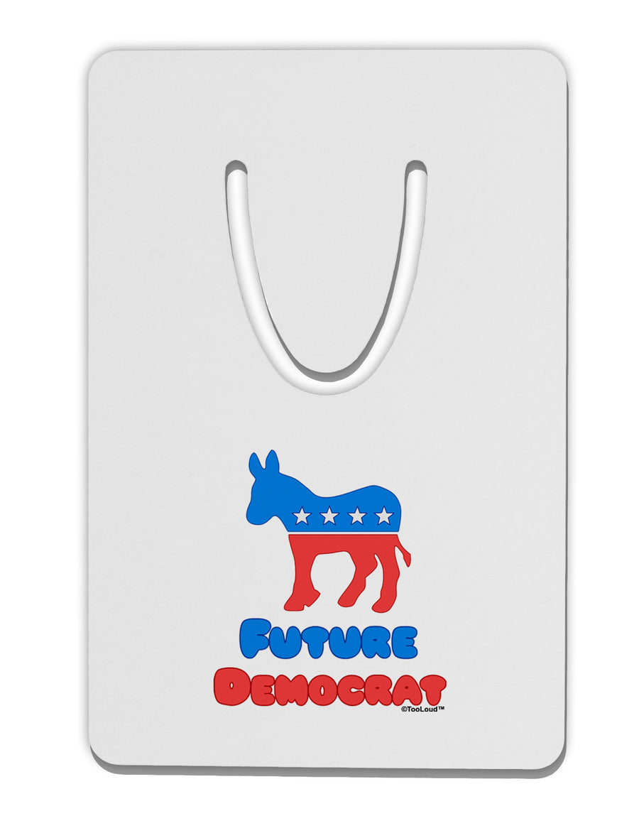 Future Democrat Aluminum Paper Clip Bookmark-Bookmark-TooLoud-White-Davson Sales