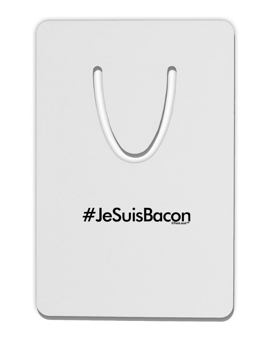 Hashtag JeSuisBacon Aluminum Paper Clip Bookmark-Bookmark-TooLoud-White-Davson Sales