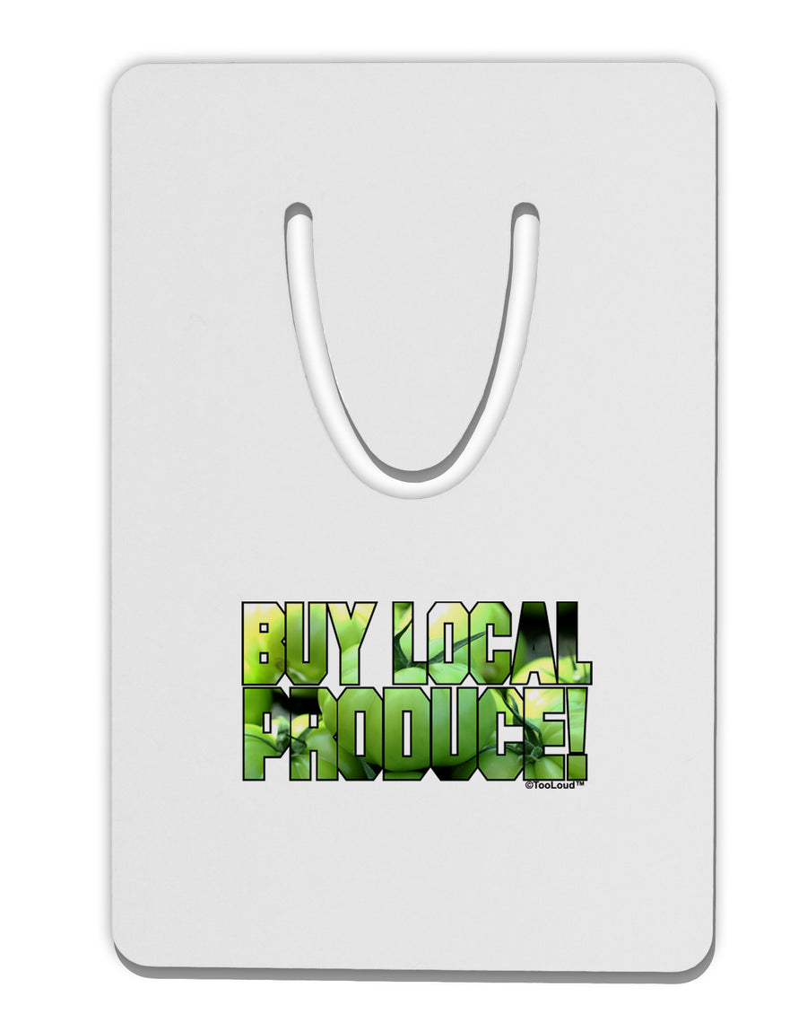 Buy Local - Green Tomatoes Text Aluminum Paper Clip Bookmark-Bookmark-TooLoud-White-Davson Sales