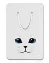 Blue-Eyed Cute Cat Face Aluminum Paper Clip Bookmark-Bookmark-TooLoud-White-Davson Sales