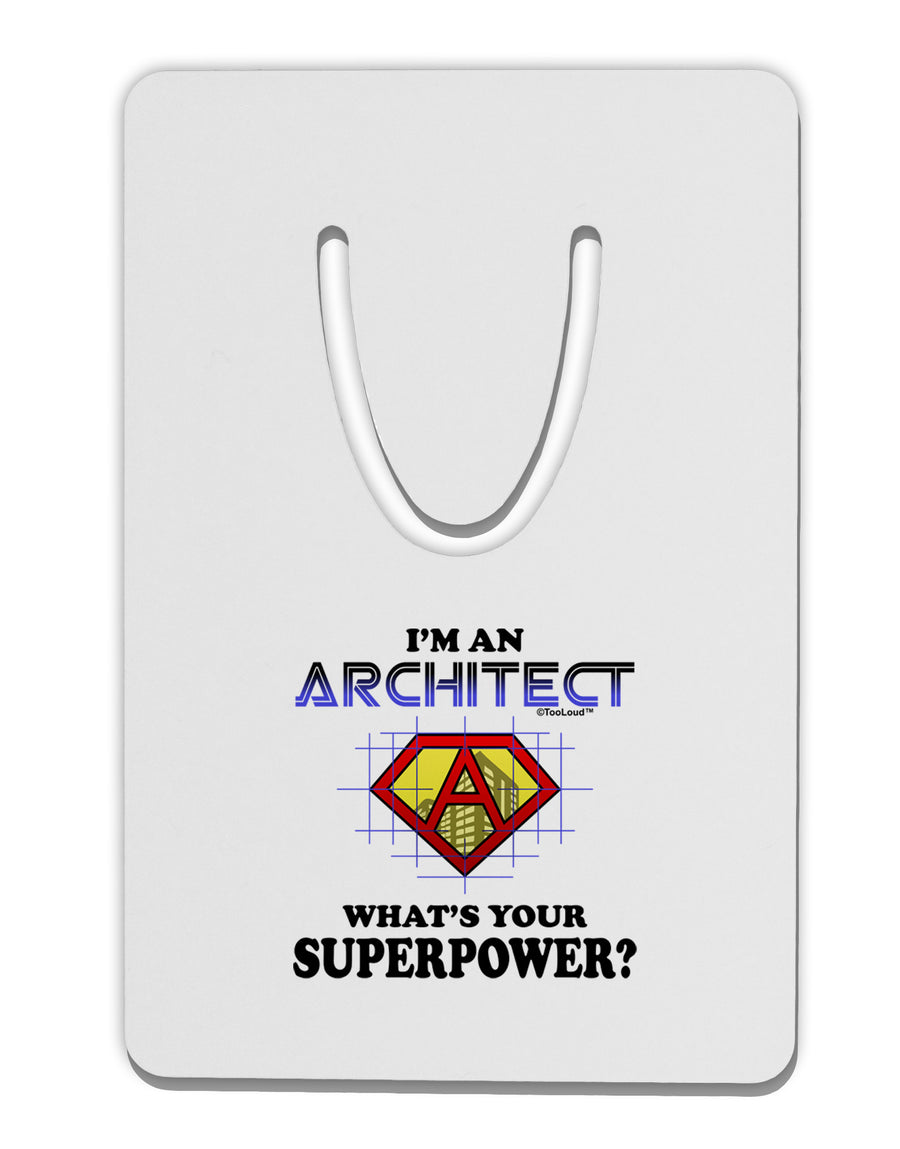 Architect - Superpower Aluminum Paper Clip Bookmark-Bookmark-TooLoud-White-Davson Sales