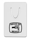 Hecho en Mexico Eagle Symbol with Text Aluminum Paper Clip Bookmark by TooLoud-Bookmark-TooLoud-White-Davson Sales