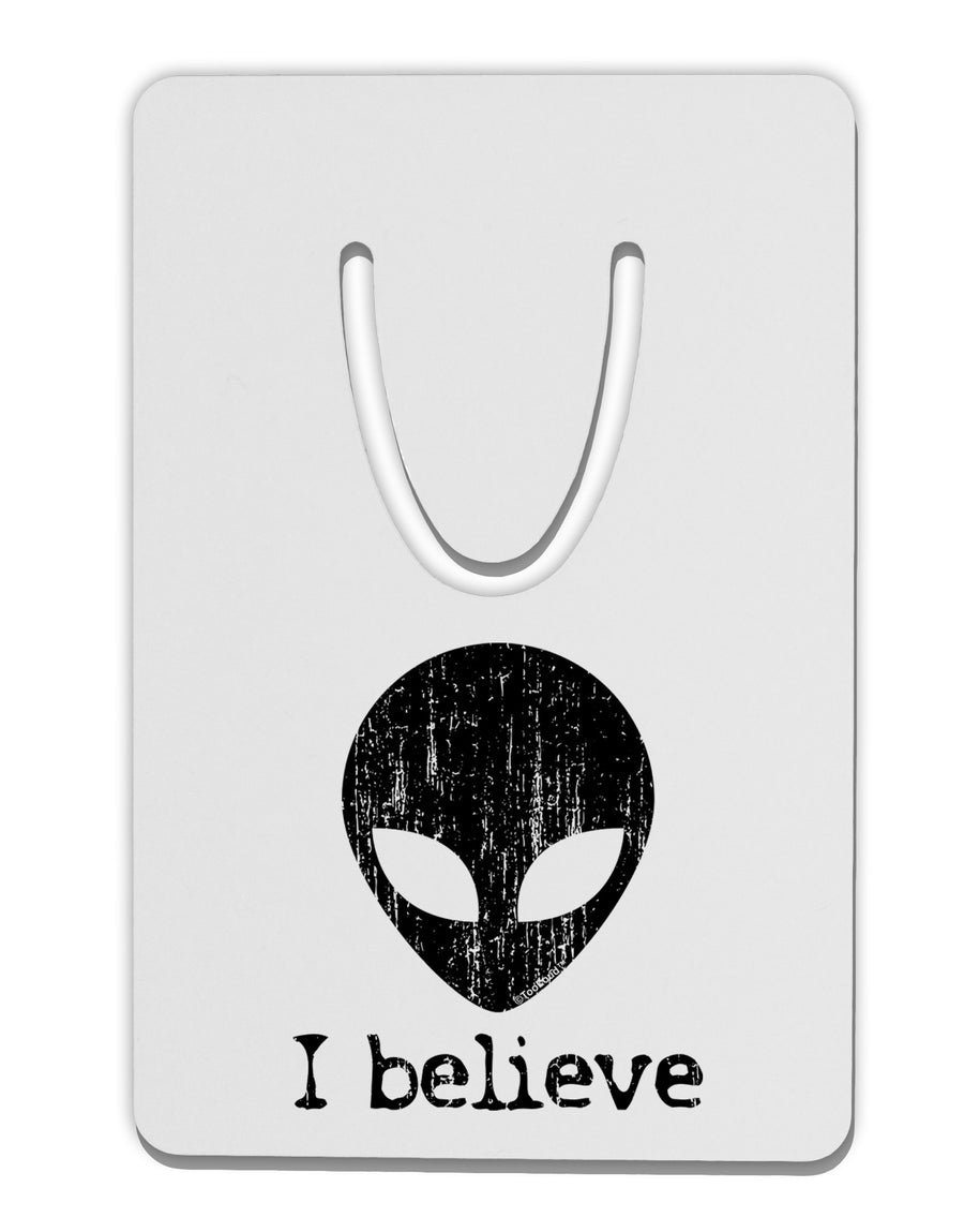 Extraterrestrial - I Believe Distressed Aluminum Paper Clip Bookmark by TooLoud-Bookmark-TooLoud-White-Davson Sales