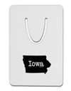 Iowa - United States Shape Aluminum Paper Clip Bookmark-Bookmark-TooLoud-White-Davson Sales