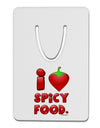 I Heart Spicy Food Aluminum Paper Clip Bookmark-Bookmark-TooLoud-White-Davson Sales