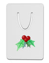 Holly Watercolor Aluminum Paper Clip Bookmark-Bookmark-TooLoud-White-Davson Sales