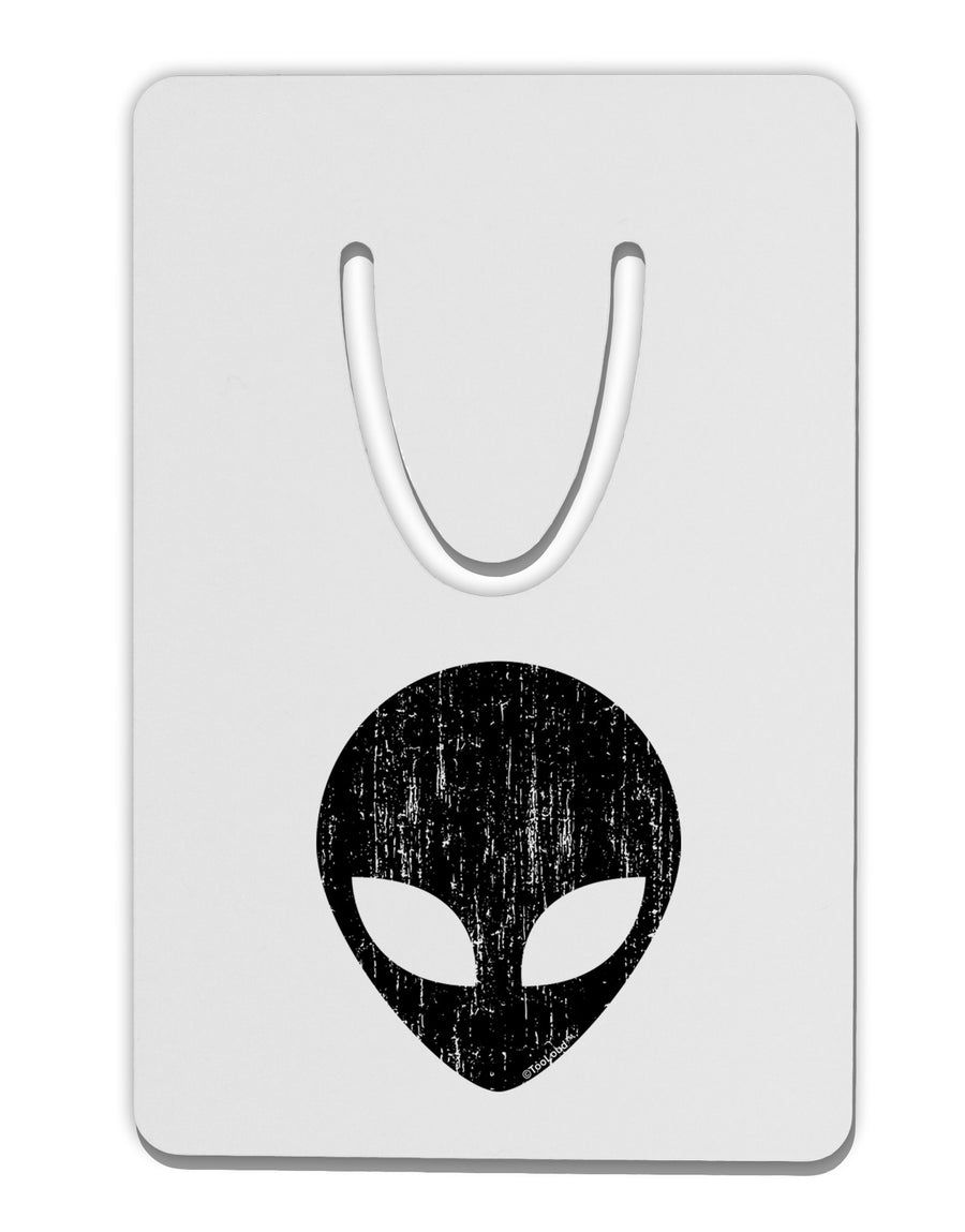 Extraterrestrial Face - Alien Distressed Aluminum Paper Clip Bookmark by TooLoud-Bookmark-TooLoud-White-Davson Sales