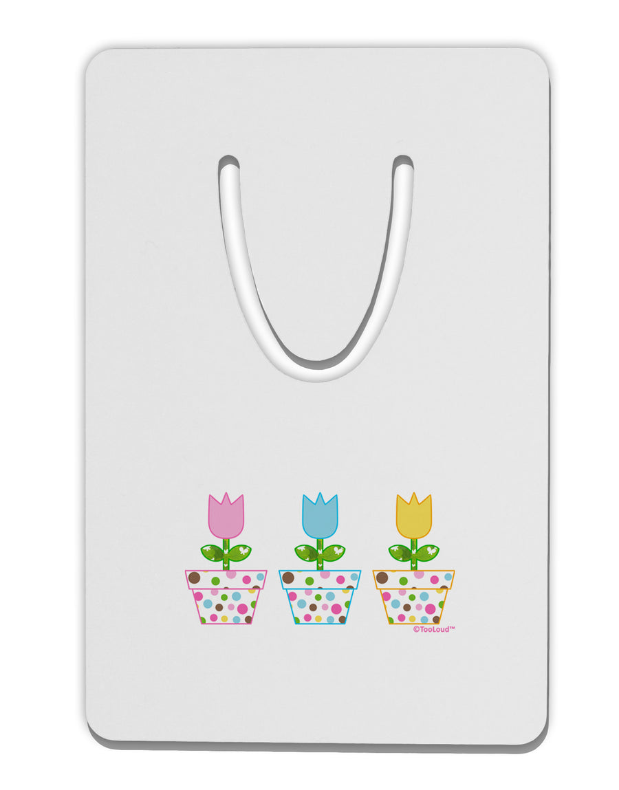 Three Easter Tulips Aluminum Paper Clip Bookmark by TooLoud-Bookmark-TooLoud-White-Davson Sales