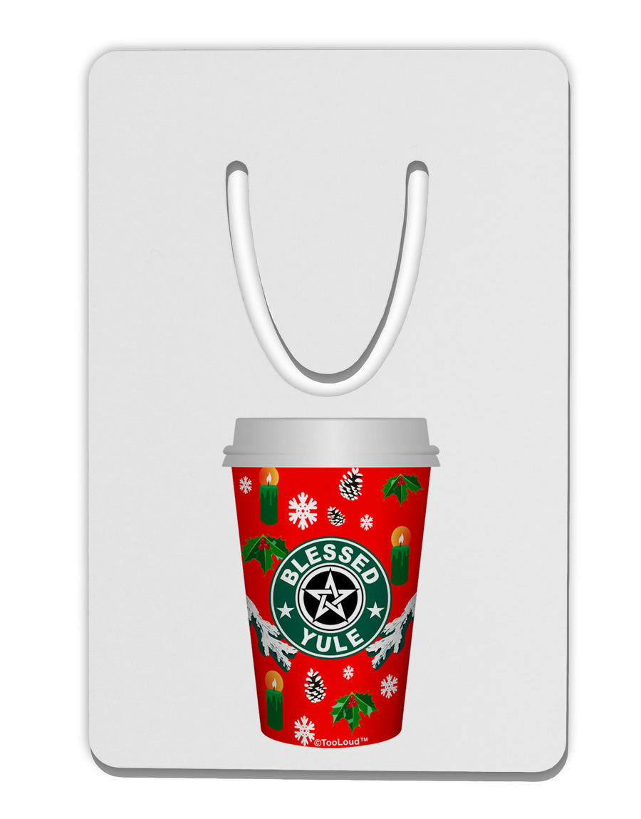 Blessed Yule Red Coffee Cup Aluminum Paper Clip Bookmark by TooLoud-TooLoud-White-Davson Sales