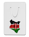 Kenya Flag Silhouette Distressed Aluminum Paper Clip Bookmark-Bookmark-TooLoud-White-Davson Sales