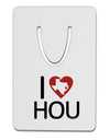 I Heart Houston Aluminum Paper Clip Bookmark-Bookmark-TooLoud-White-Davson Sales