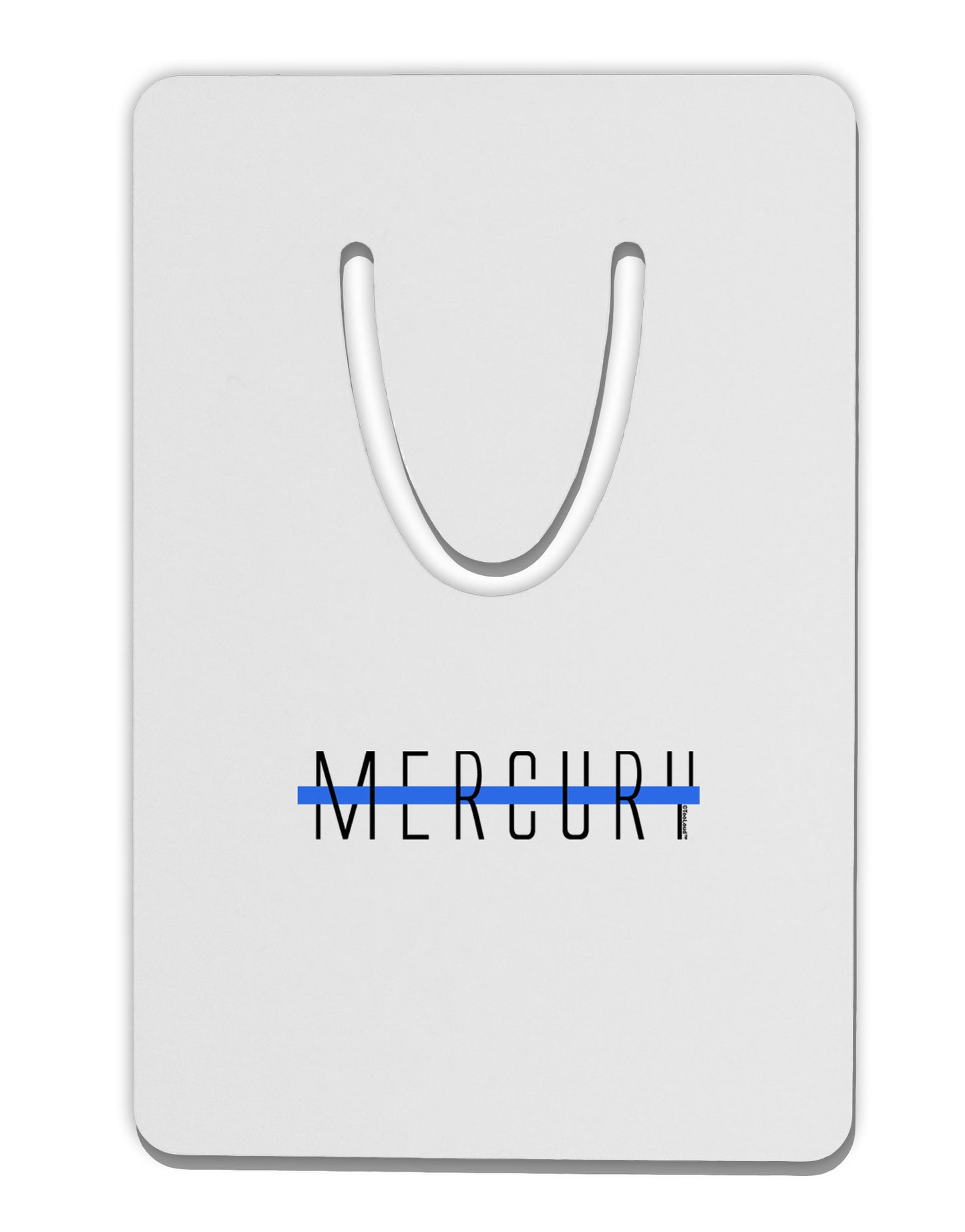 Planet Mercury Text Only Aluminum Paper Clip Bookmark by TooLoud-Bookmark-TooLoud-White-Davson Sales