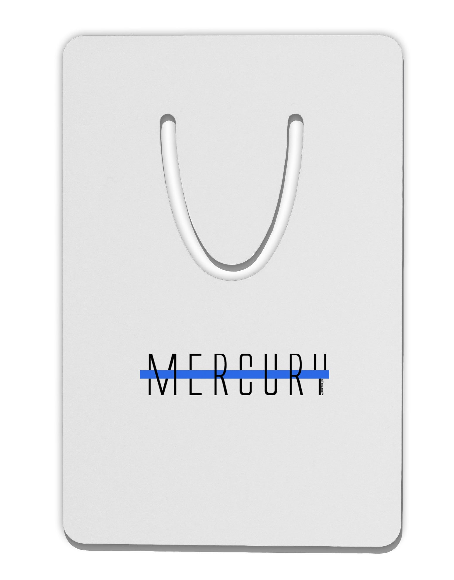 Planet Mercury Text Only Aluminum Paper Clip Bookmark by TooLoud-Bookmark-TooLoud-White-Davson Sales