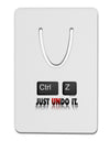 Ctrl Z Just Undo It Aluminum Paper Clip Bookmark-Bookmark-TooLoud-White-Davson Sales