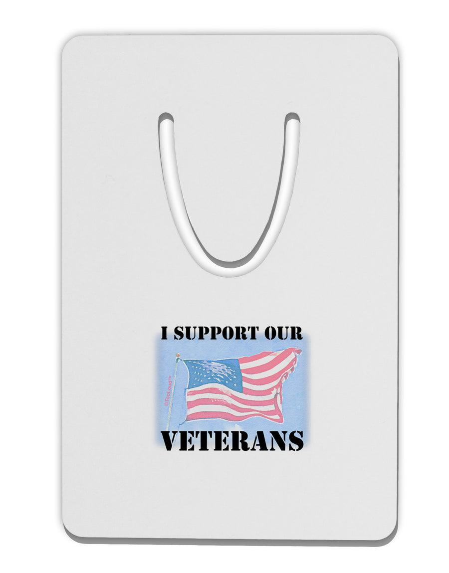 Support Our Veterans Aluminum Paper Clip Bookmark-Bookmark-TooLoud-White-Davson Sales