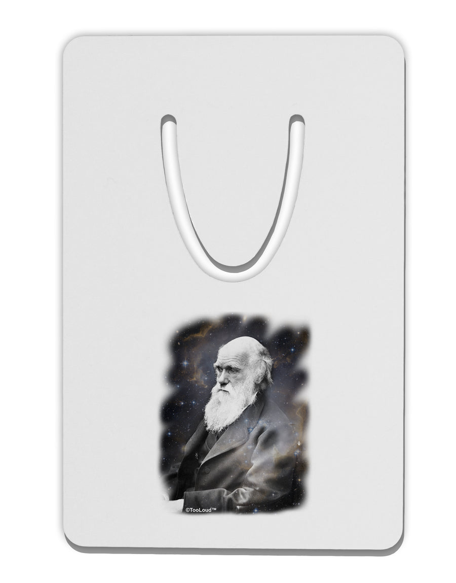 Charles Darwin In Space Aluminum Paper Clip Bookmark by TooLoud-Bookmark-TooLoud-White-Davson Sales