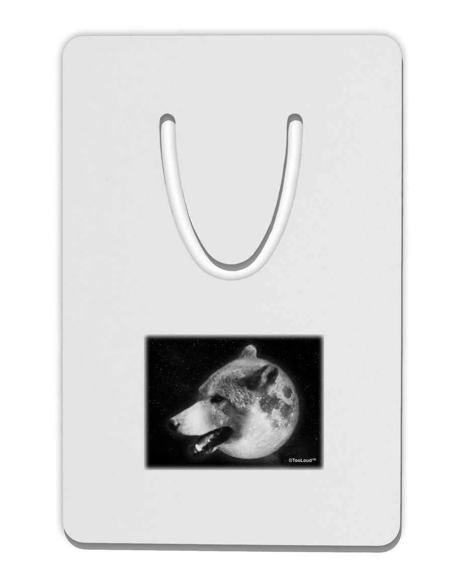 White Wolf Moon Aluminum Paper Clip Bookmark-Bookmark-TooLoud-White-Davson Sales