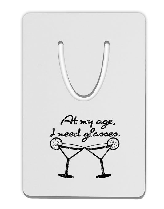 I Need Glasses - Margarita Distressed Aluminum Paper Clip Bookmark by TooLoud-Bookmark-TooLoud-White-Davson Sales