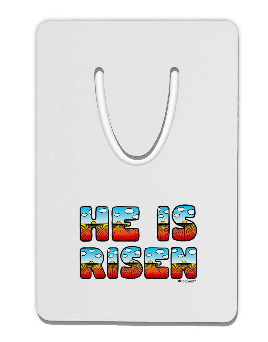 He Is Risen - Easter - Sunrise Letters Aluminum Paper Clip Bookmark by TooLoud-Bookmark-TooLoud-White-Davson Sales