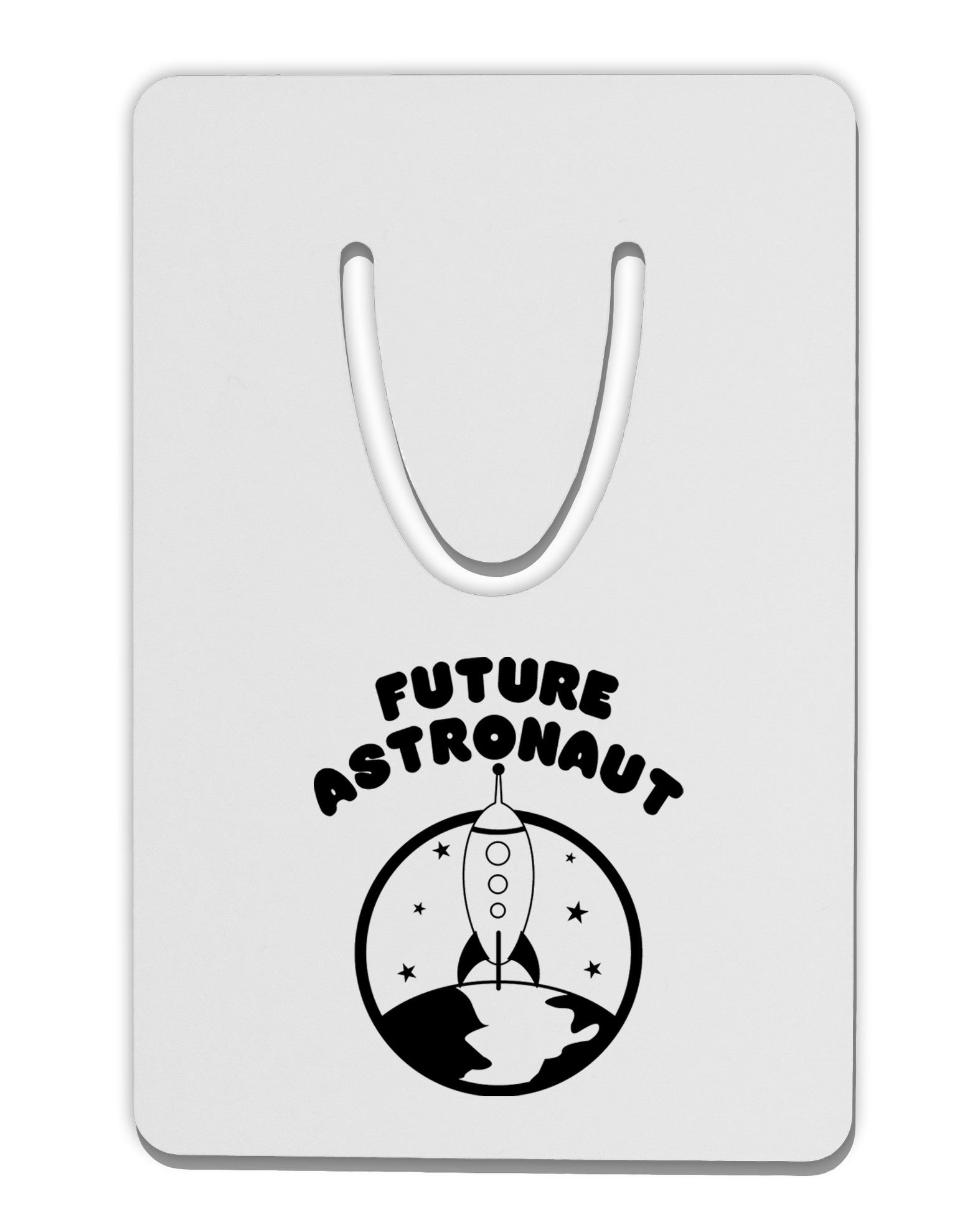 Future Astronaut Aluminum Paper Clip Bookmark-Bookmark-TooLoud-White-Davson Sales