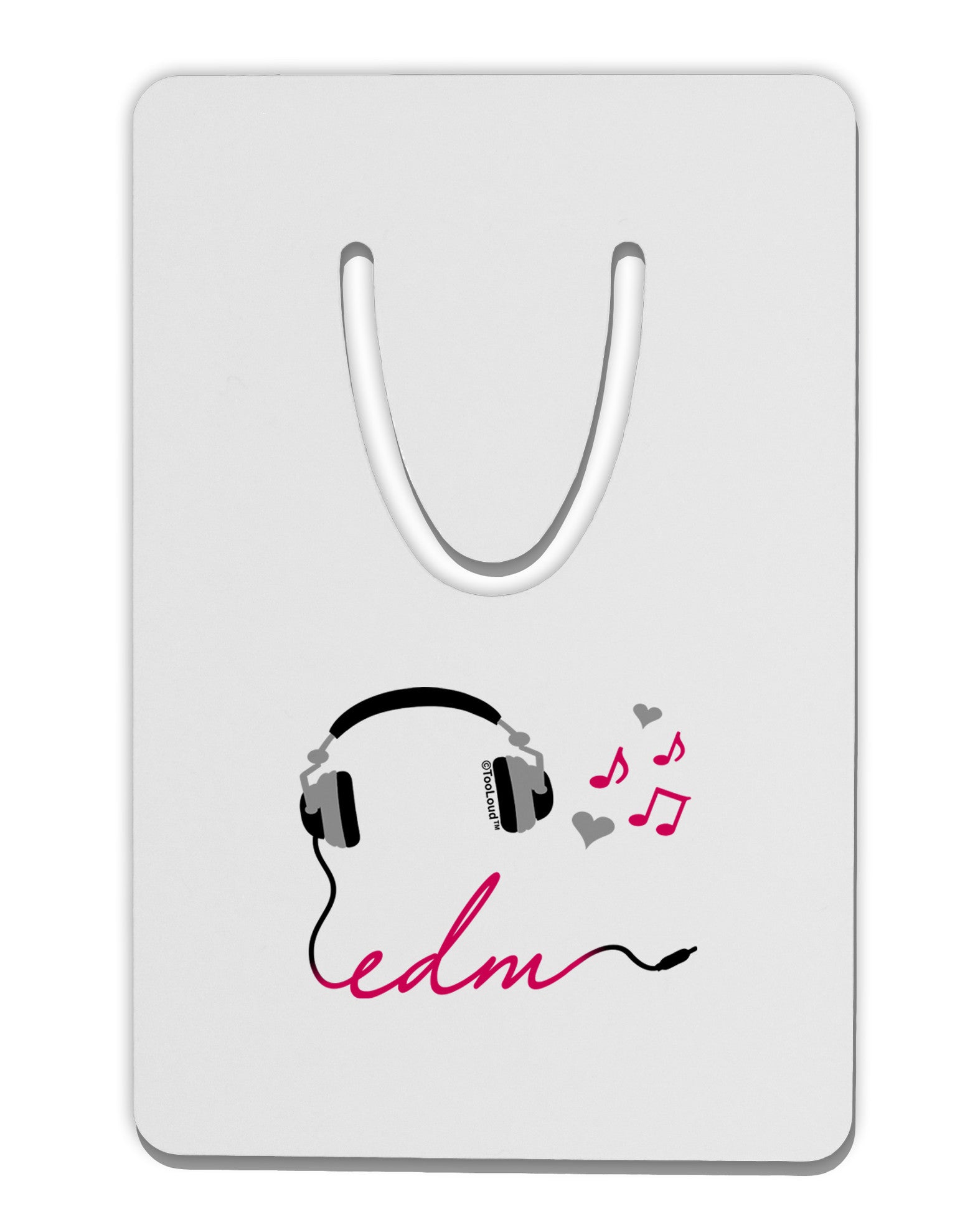 EDM Cord Pink Aluminum Paper Clip Bookmark-Bookmark-TooLoud-White-Davson Sales