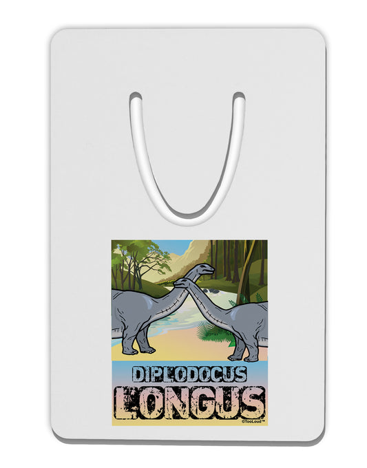 Diplodocus Longus - With Name Aluminum Paper Clip Bookmark by TooLoud-TooLoud-White-Davson Sales