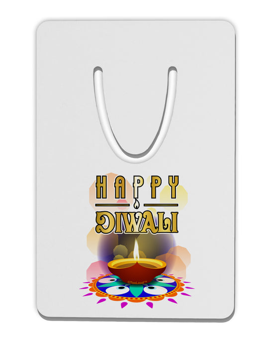 Happy Diwali - Rangoli and Diya Aluminum Paper Clip Bookmark by TooLoud-TooLoud-White-Davson Sales