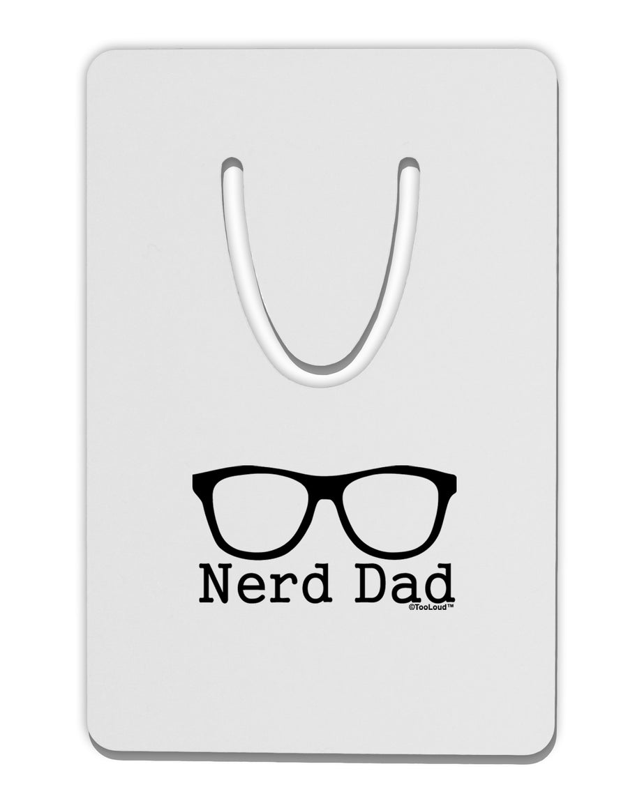 Nerd Dad - Glasses Aluminum Paper Clip Bookmark by TooLoud-TooLoud-White-Davson Sales