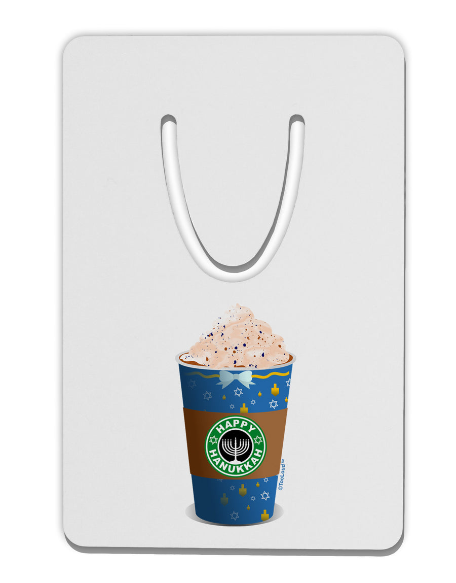 Happy Hanukkah Latte Cup Aluminum Paper Clip Bookmark-Bookmark-TooLoud-White-Davson Sales