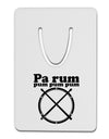 Pa Rum Pum Pum Pum BnW Aluminum Paper Clip Bookmark-Bookmark-TooLoud-White-Davson Sales