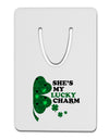 She's My Lucky Charm - Right Aluminum Paper Clip Bookmark-Bookmark-TooLoud-White-Davson Sales