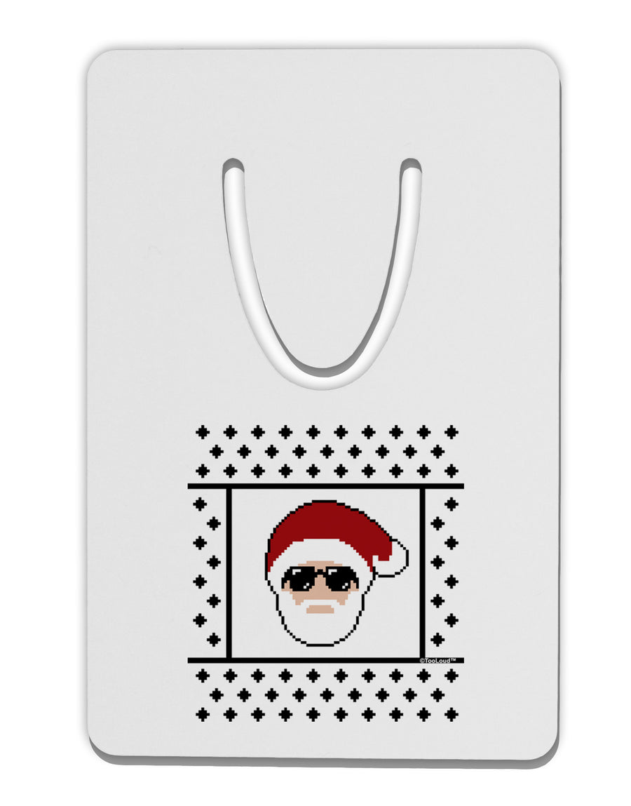 Cool Santa Christmas Sweater Aluminum Paper Clip Bookmark-Bookmark-TooLoud-White-Davson Sales