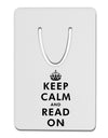 Keep Calm and Read On Aluminum Paper Clip Bookmark-Bookmark-TooLoud-White-Davson Sales