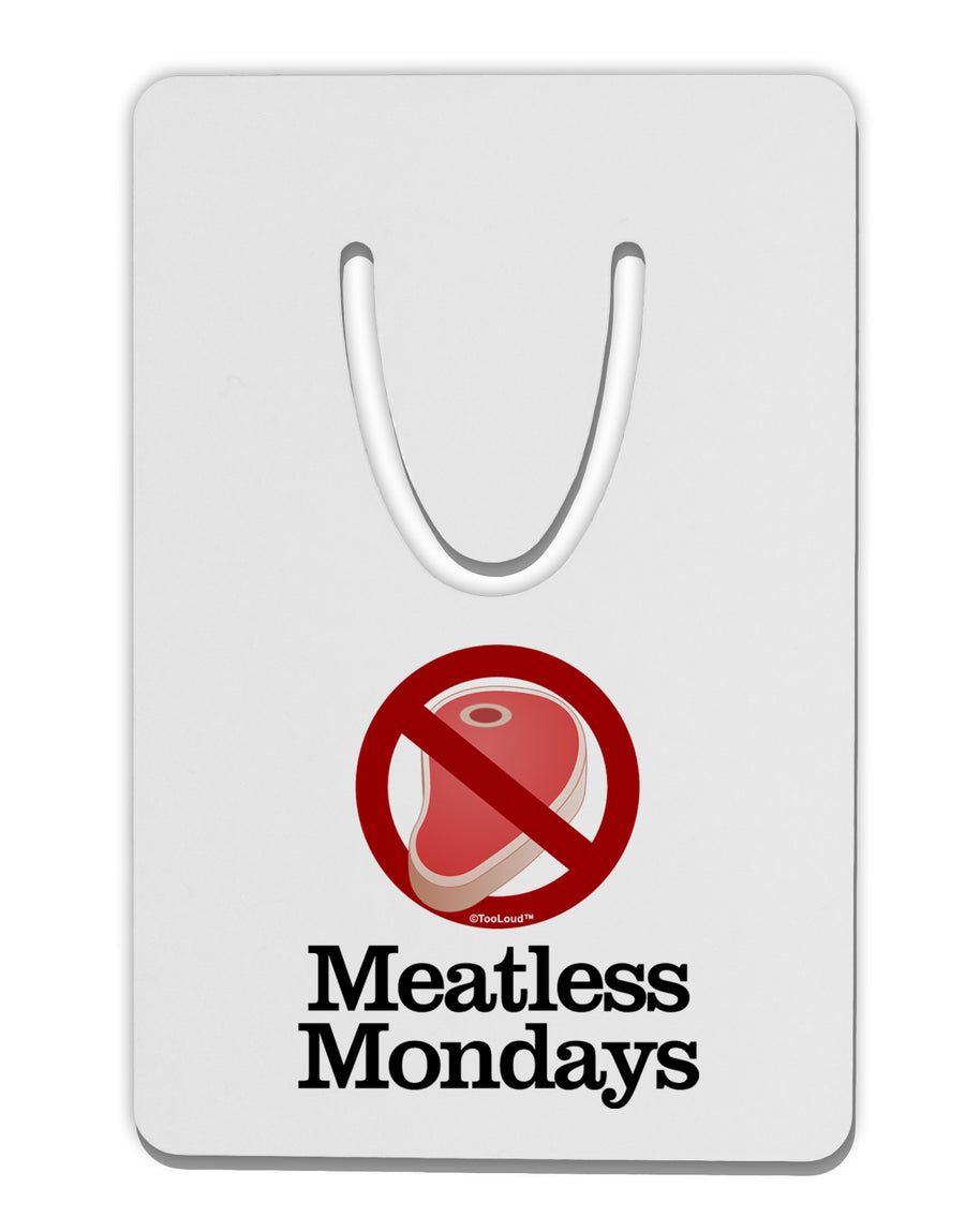 Meatless Mondays Aluminum Paper Clip Bookmark by TooLoud-Bookmark-TooLoud-White-Davson Sales