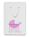 It's a Girl - Baby Carriage Aluminum Paper Clip Bookmark-Bookmark-TooLoud-White-Davson Sales