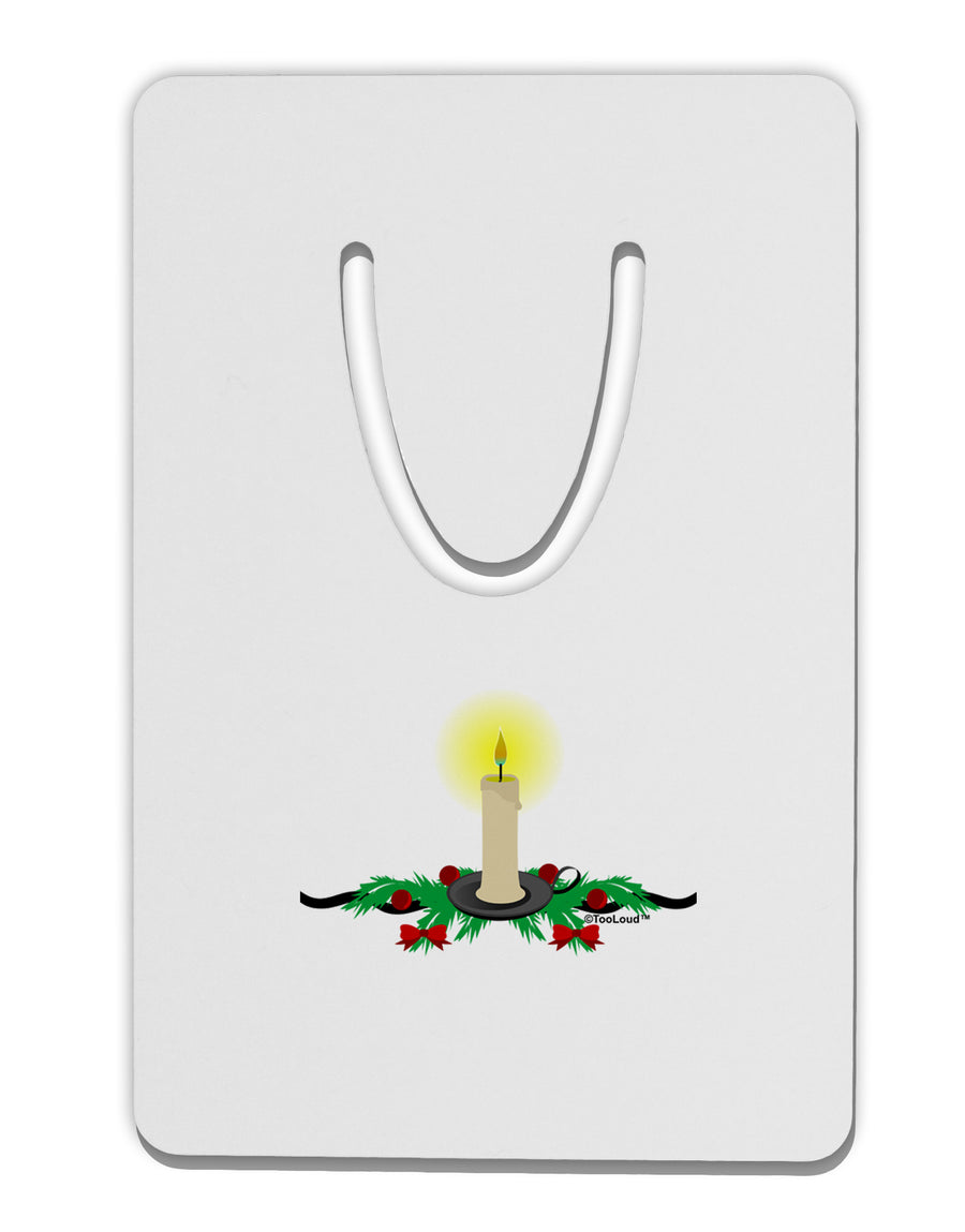 Chirstmas Candle Aluminum Paper Clip Bookmark-Bookmark-TooLoud-White-Davson Sales