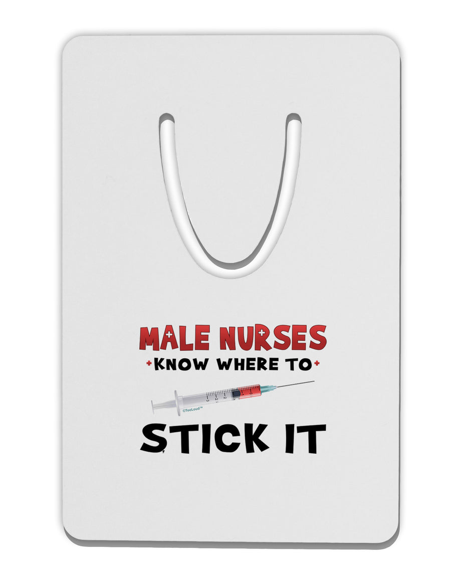 Male Nurses - Stick It Aluminum Paper Clip Bookmark-Bookmark-TooLoud-White-Davson Sales