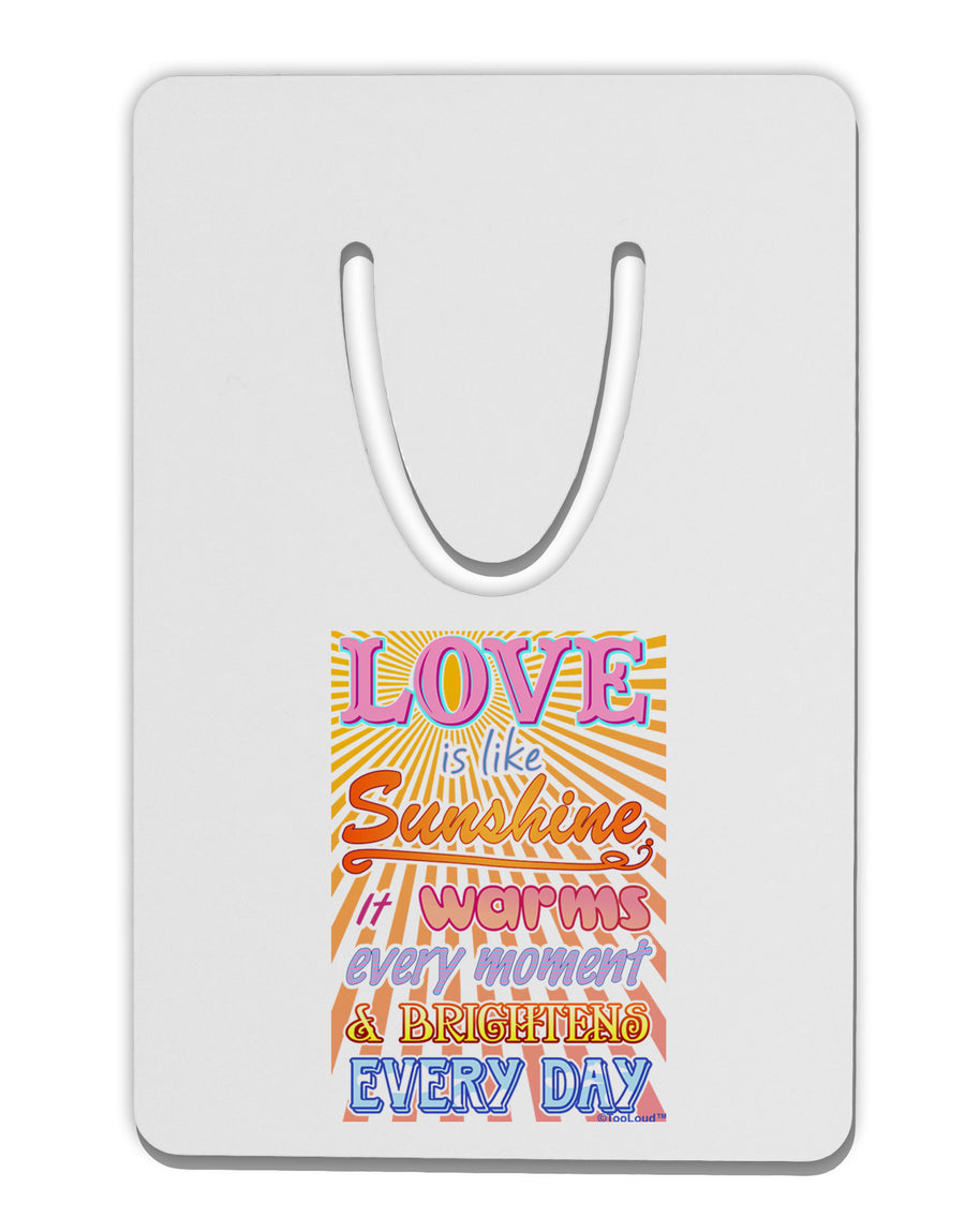 Love is like Sunshine - Sunburst Aluminum Paper Clip Bookmark-Bookmark-TooLoud-White-Davson Sales