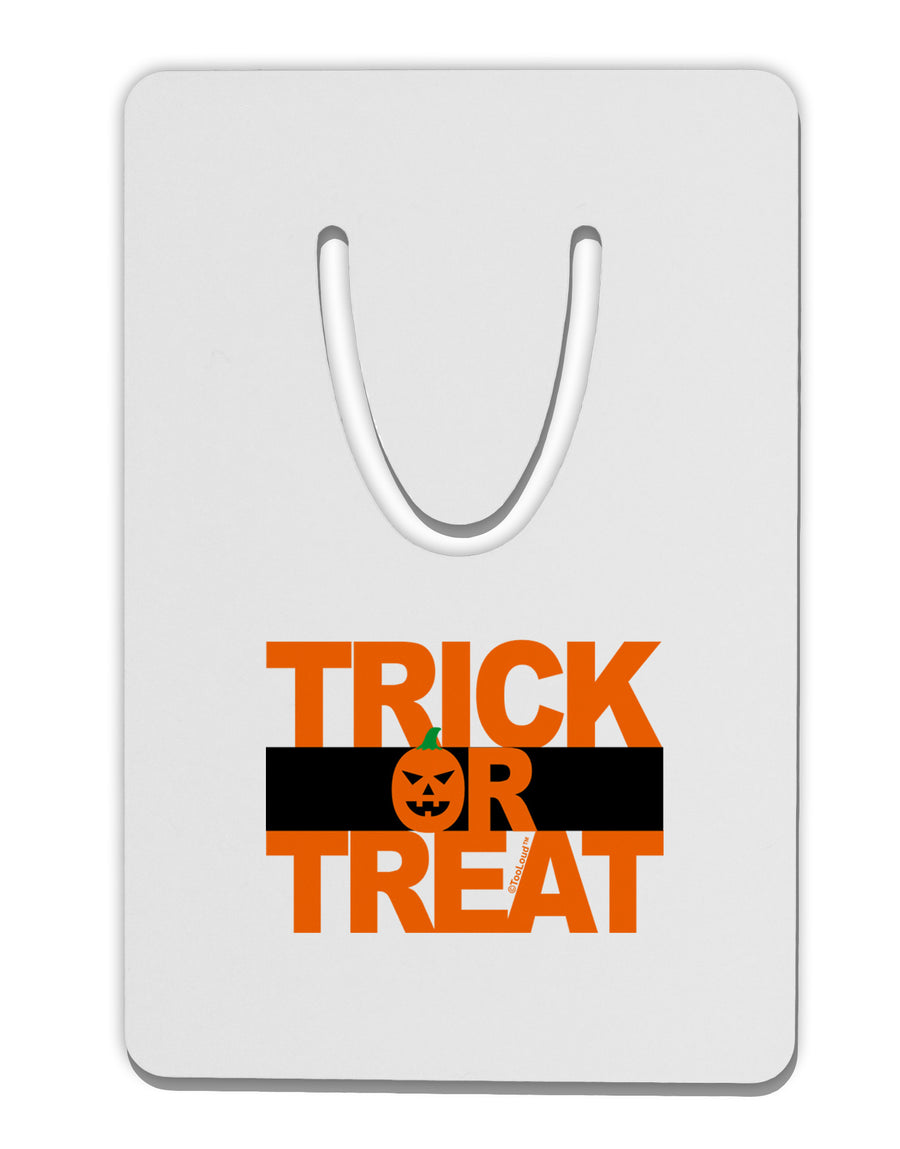 Trick or Treat Text Aluminum Paper Clip Bookmark-Bookmark-TooLoud-White-Davson Sales