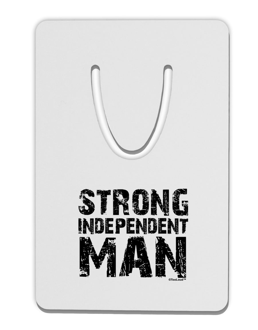 Strong Independent Man Aluminum Paper Clip Bookmark-Bookmark-TooLoud-White-Davson Sales