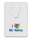 I Heart My Nephew - Autism Awareness Aluminum Paper Clip Bookmark by TooLoud-Bookmark-TooLoud-White-Davson Sales