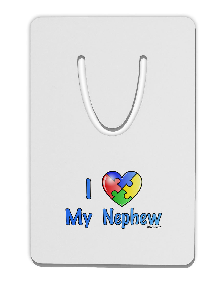 I Heart My Nephew - Autism Awareness Aluminum Paper Clip Bookmark by TooLoud-Bookmark-TooLoud-White-Davson Sales