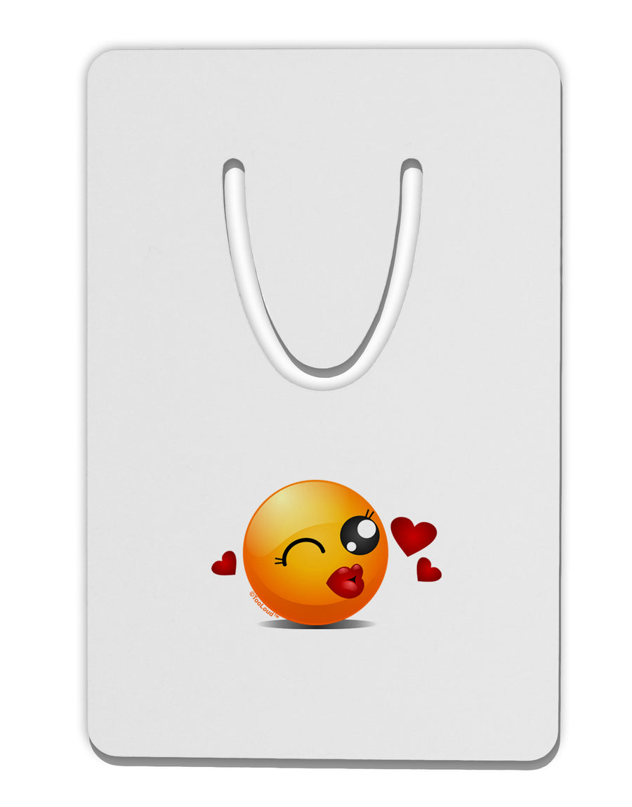 Kissy Face Emoji Girl Aluminum Paper Clip Bookmark-Bookmark-TooLoud-White-Davson Sales