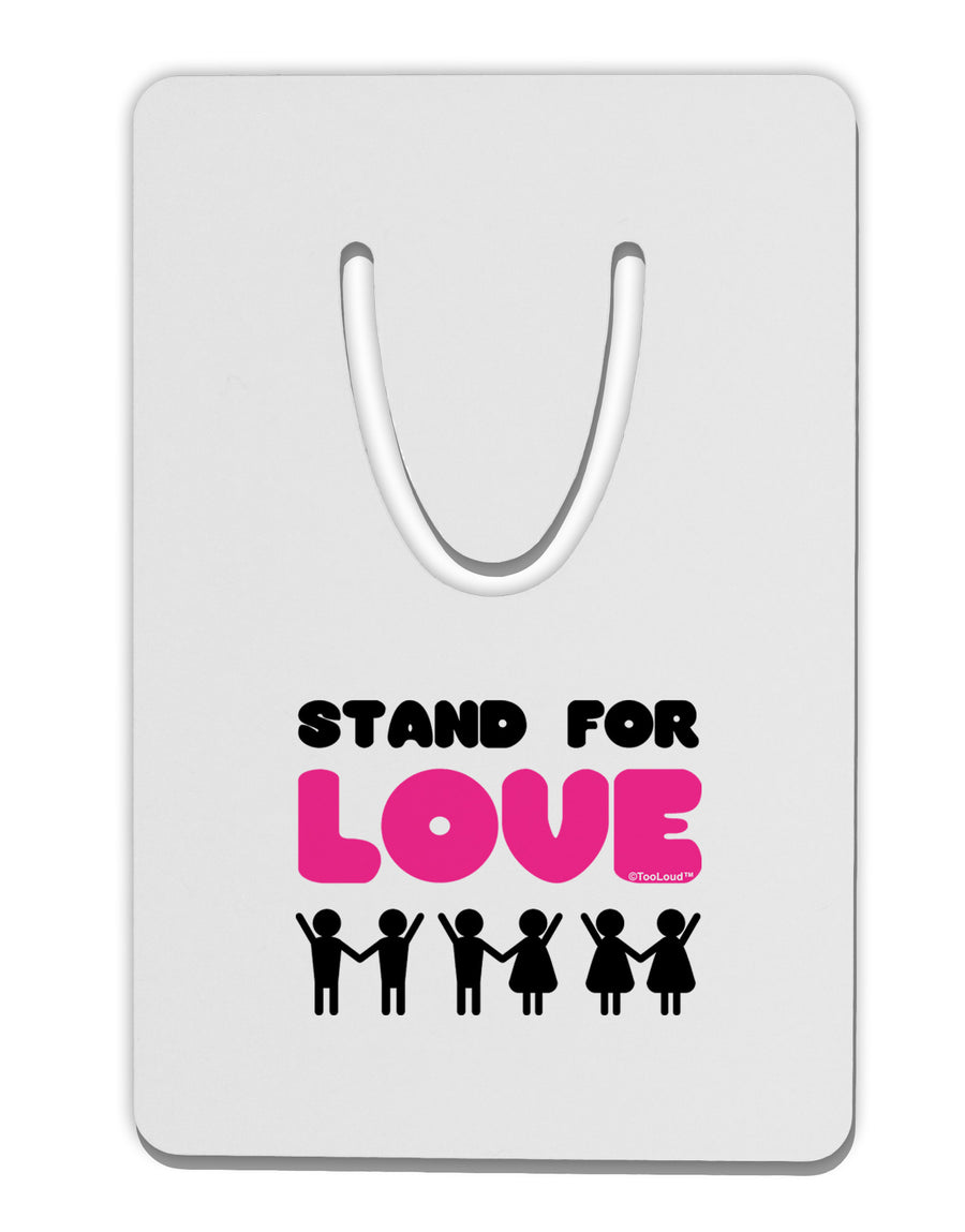 Stand For Love Pink Aluminum Paper Clip Bookmark-Bookmark-TooLoud-White-Davson Sales