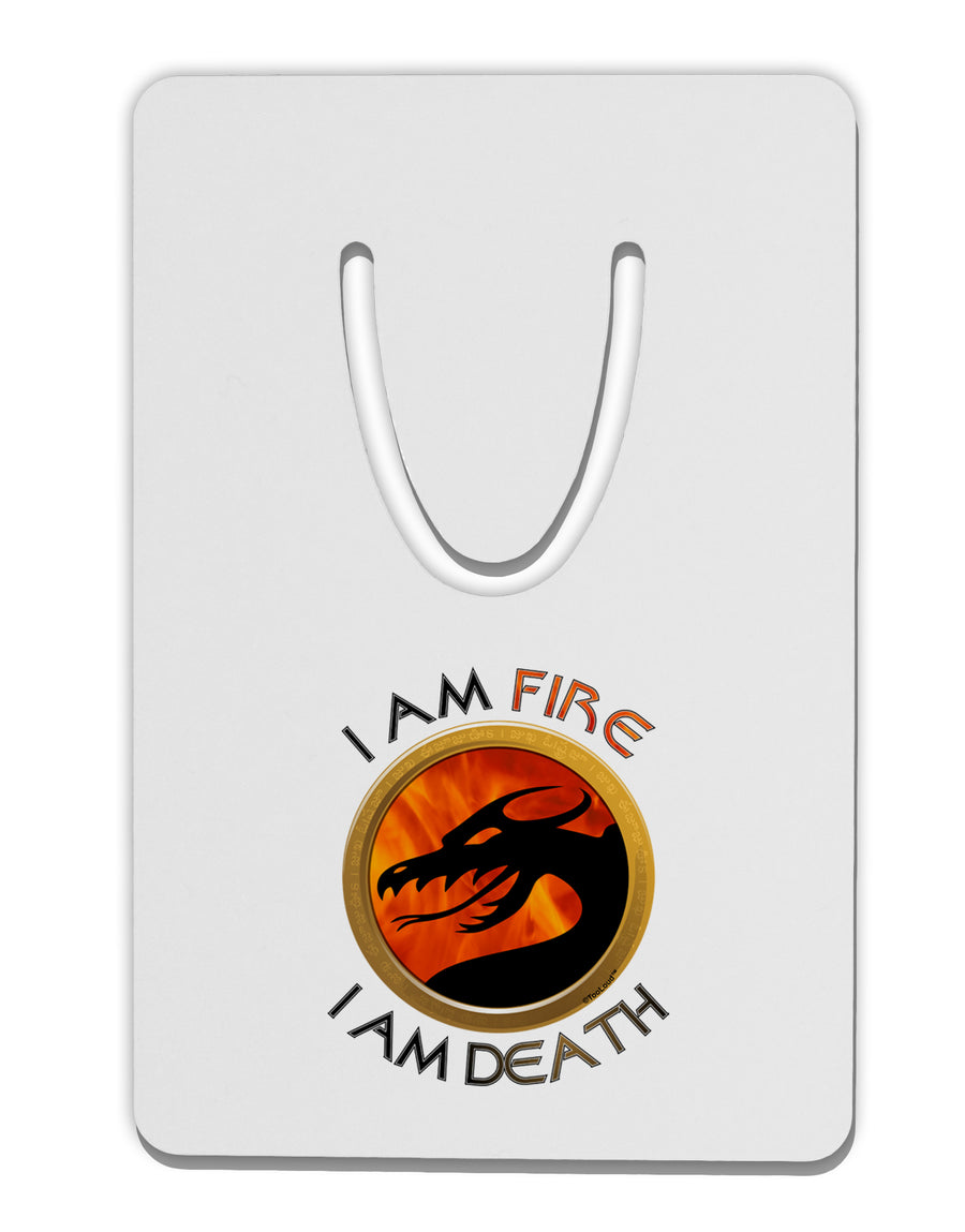 I Am Fire I Am Death Aluminum Paper Clip Bookmark by TooLoud-Bookmark-TooLoud-White-Davson Sales