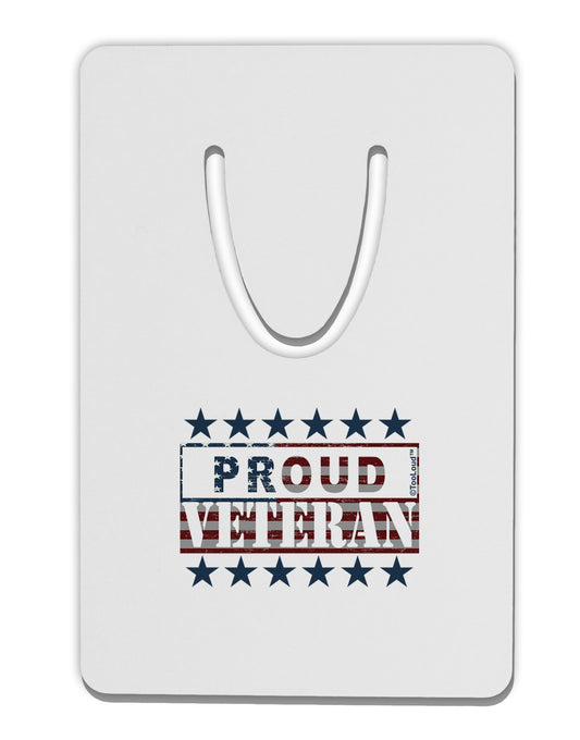 Proud Veteran Flag Aluminum Paper Clip Bookmark-Bookmark-TooLoud-White-Davson Sales