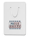 Proud Veteran Flag Aluminum Paper Clip Bookmark-Bookmark-TooLoud-White-Davson Sales