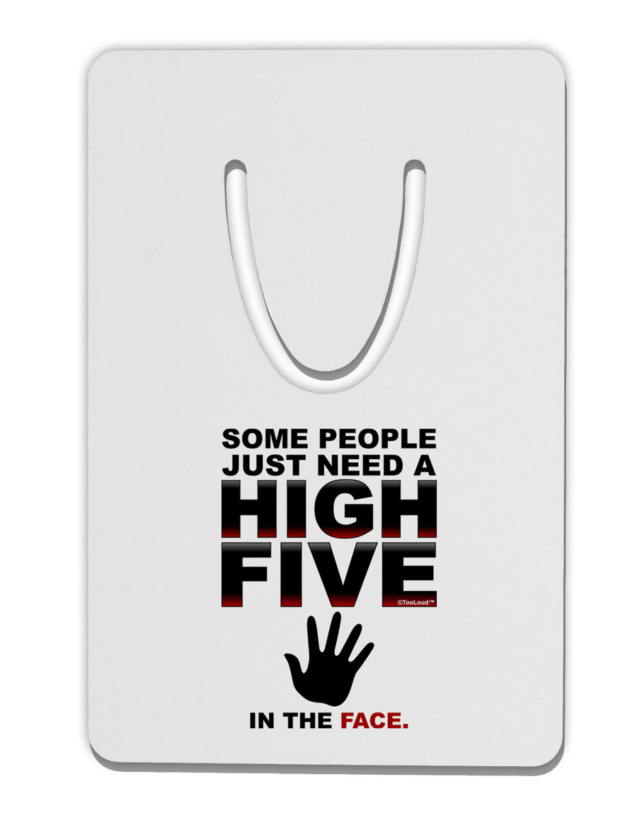 High Five In The Face Aluminum Paper Clip Bookmark-Bookmark-TooLoud-White-Davson Sales